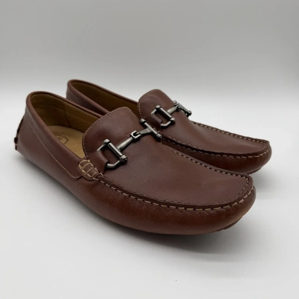 1901 Men's Leather Driving Horse Bit Loafers Moccasins Shoes Classic Brown 11